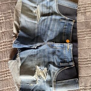 Isabel Maternity by Ingrid & Isabel Light Blue Denim Midi Shorts